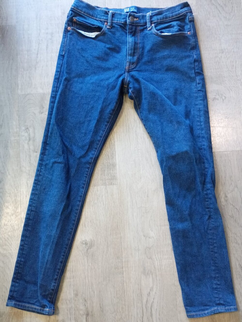 Gap Mid Rise True Skinny Medium Dark Wash Stretch Jeans Size31x32